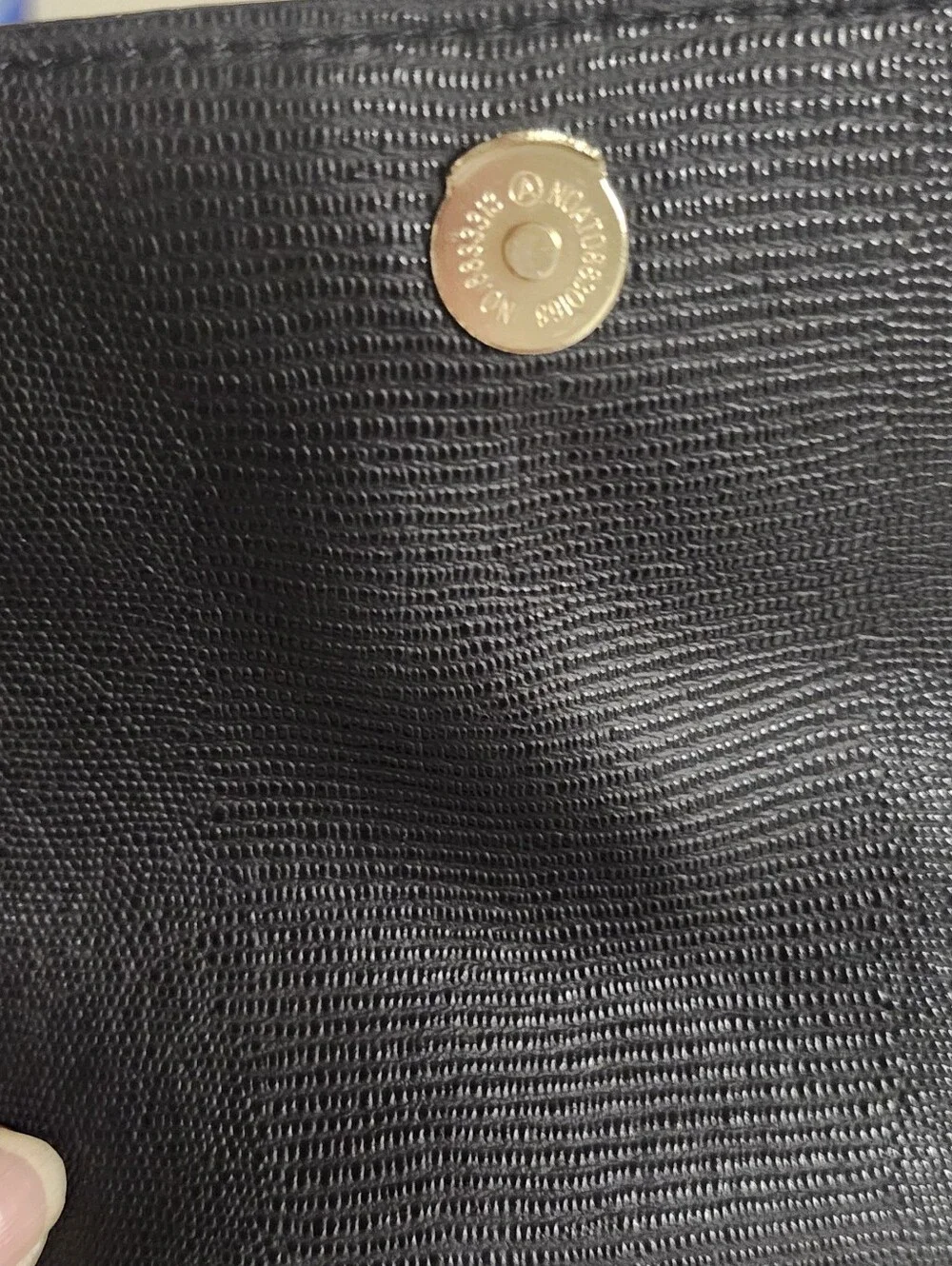 Victoria's Secret Black Textured Mini Backpack with Gold Logo Plate